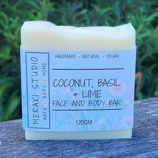 Coconut, Basil & Lime Face and Body Bar 120g
